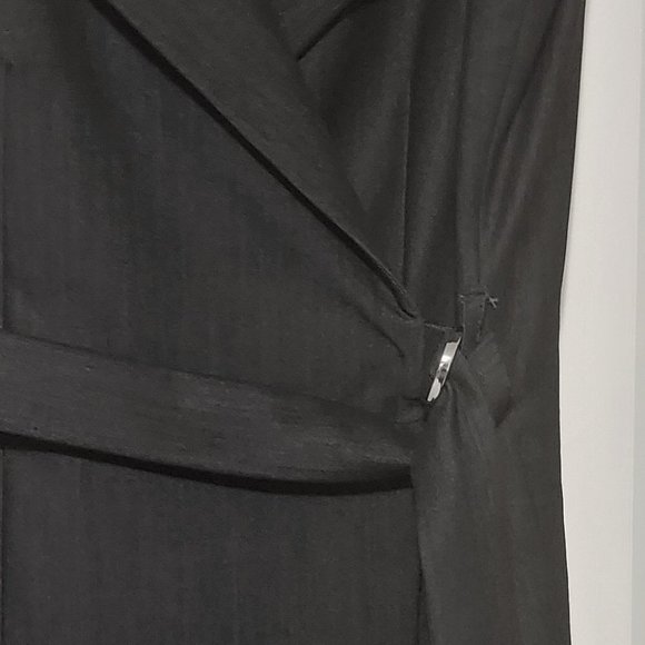 Calvin Klein Faux Wrap Dress Grey - Picture 4 of 7